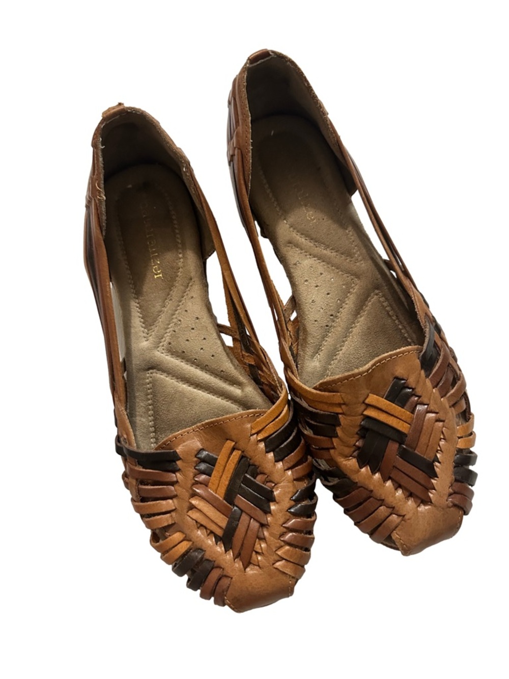 Naturalizer Gobi Huarache Leather Woven Flats Multicolour Size 7.5 Women’s